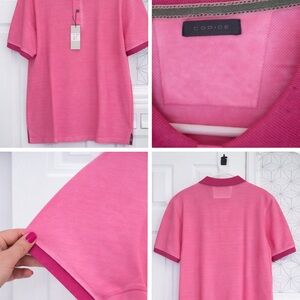 Codice Pink Polo Shirt Size 54 (XL) Cotton Short Sleeve Designer Mens NWT